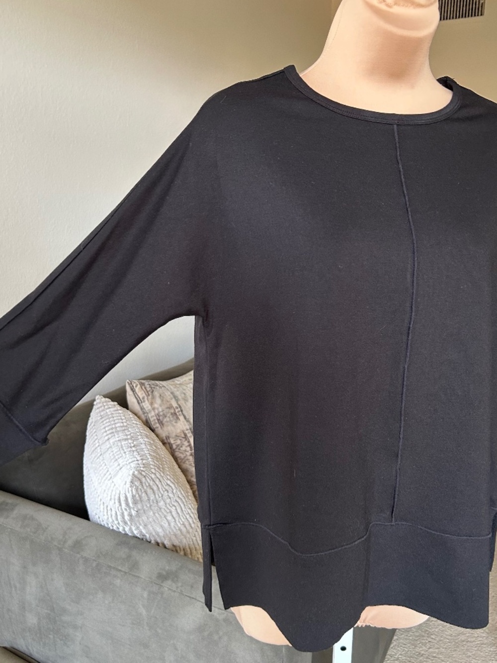JONES NEW YORK Serenity Knit 3/4 Dolman Seam Detail Tunic Top Size SP NWOT - Picture 8 of 12